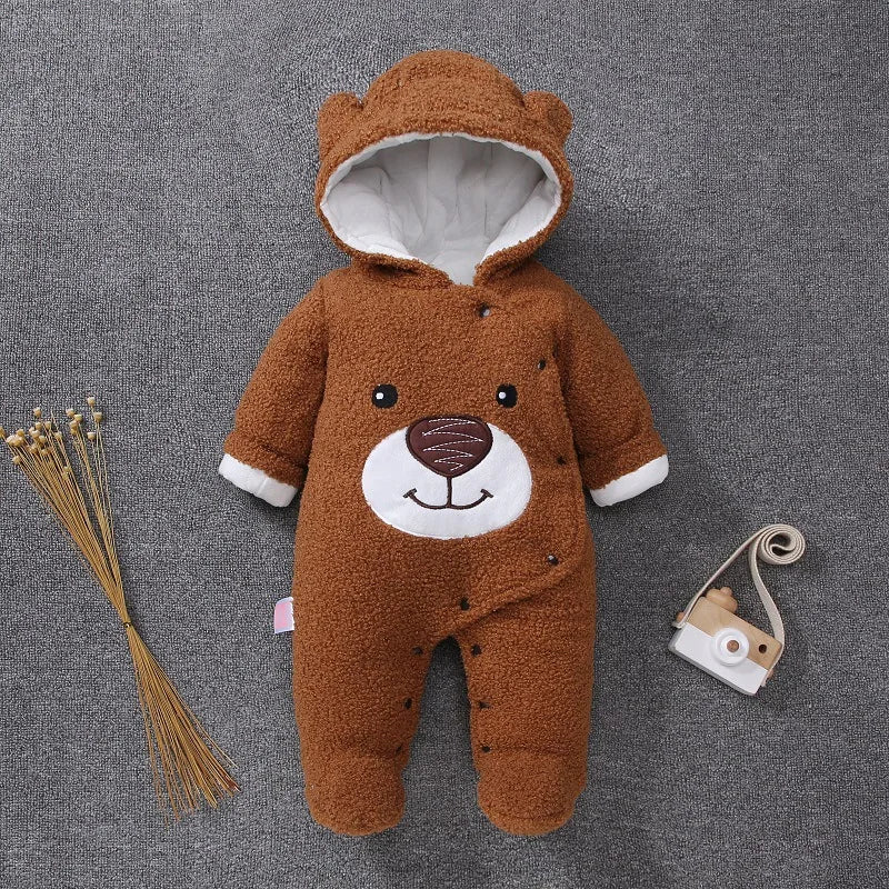 New Born Baby Footies 2024 Winter Warm Clothing 3 9 6 12 Month Baby Kids Boys Girls Cotton Newborn Toddler Infant Footies