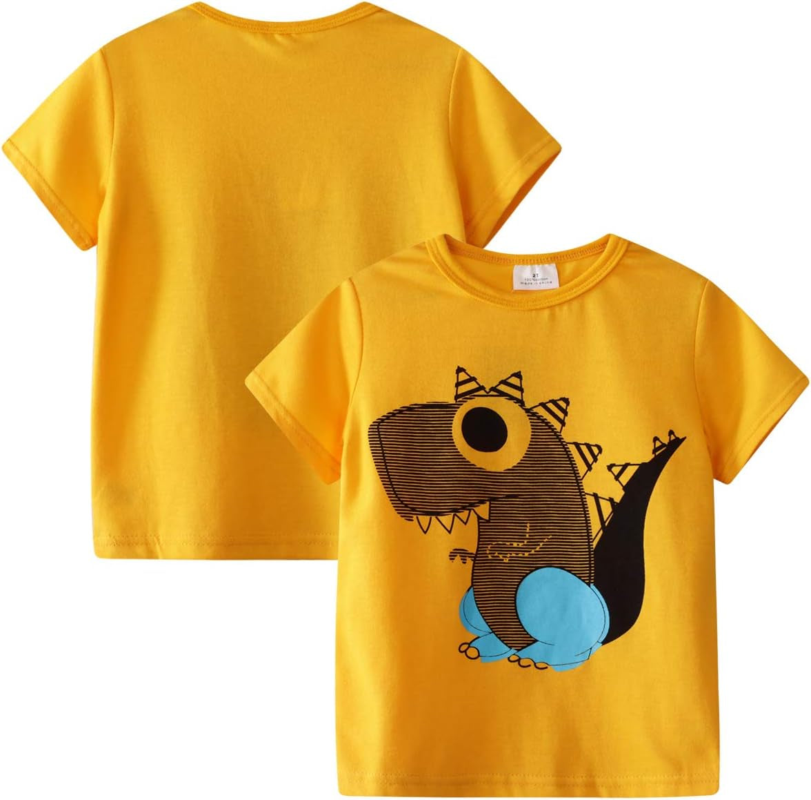 Toddler Boys Shirts Clothes Short-Sleeve Little Kids T Shirts Boys' Tops, Tees & Shirts Graphic TEE Age 2-7 Years 4-Pack