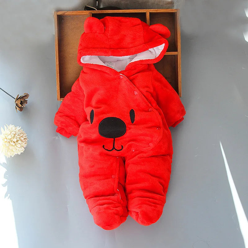 New Born Baby Footies 2024 Winter Warm Clothing 3 9 6 12 Month Baby Kids Boys Girls Cotton Newborn Toddler Infant Footies