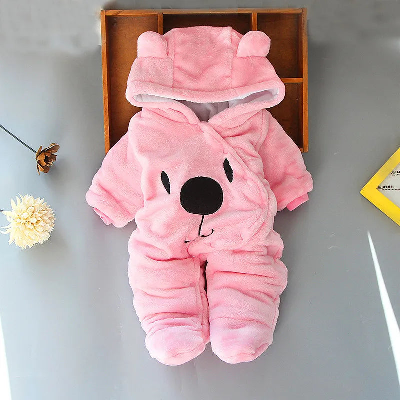 New Born Baby Footies 2024 Winter Warm Clothing 3 9 6 12 Month Baby Kids Boys Girls Cotton Newborn Toddler Infant Footies