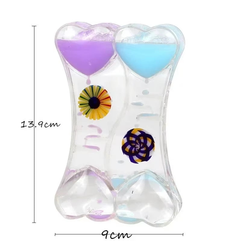 Wheel Windmill Liquid Motion Hourglass Sand Timer Relief Stress Toy Supplies for Children Living Room Decorations Accessories